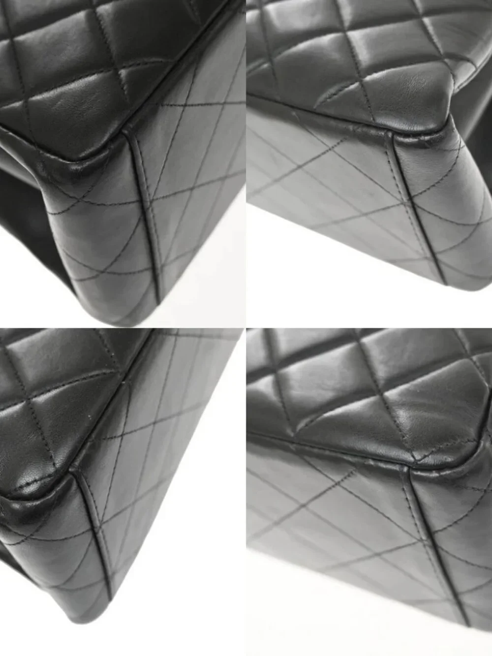 CHANEL CC Logo Matelasse Shoulder Bag Leather Black GHW France Vintage